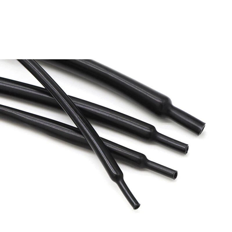 Black Heat Shrink Tubing 2:1 — φ1mm to φ25mm, Electrical Wire Sleeving