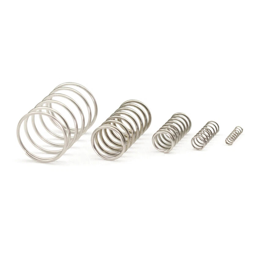 10Pcs 0.8mm-1mm Wire Dia Compression Springs Stainless Steel Length 10mm-305mm