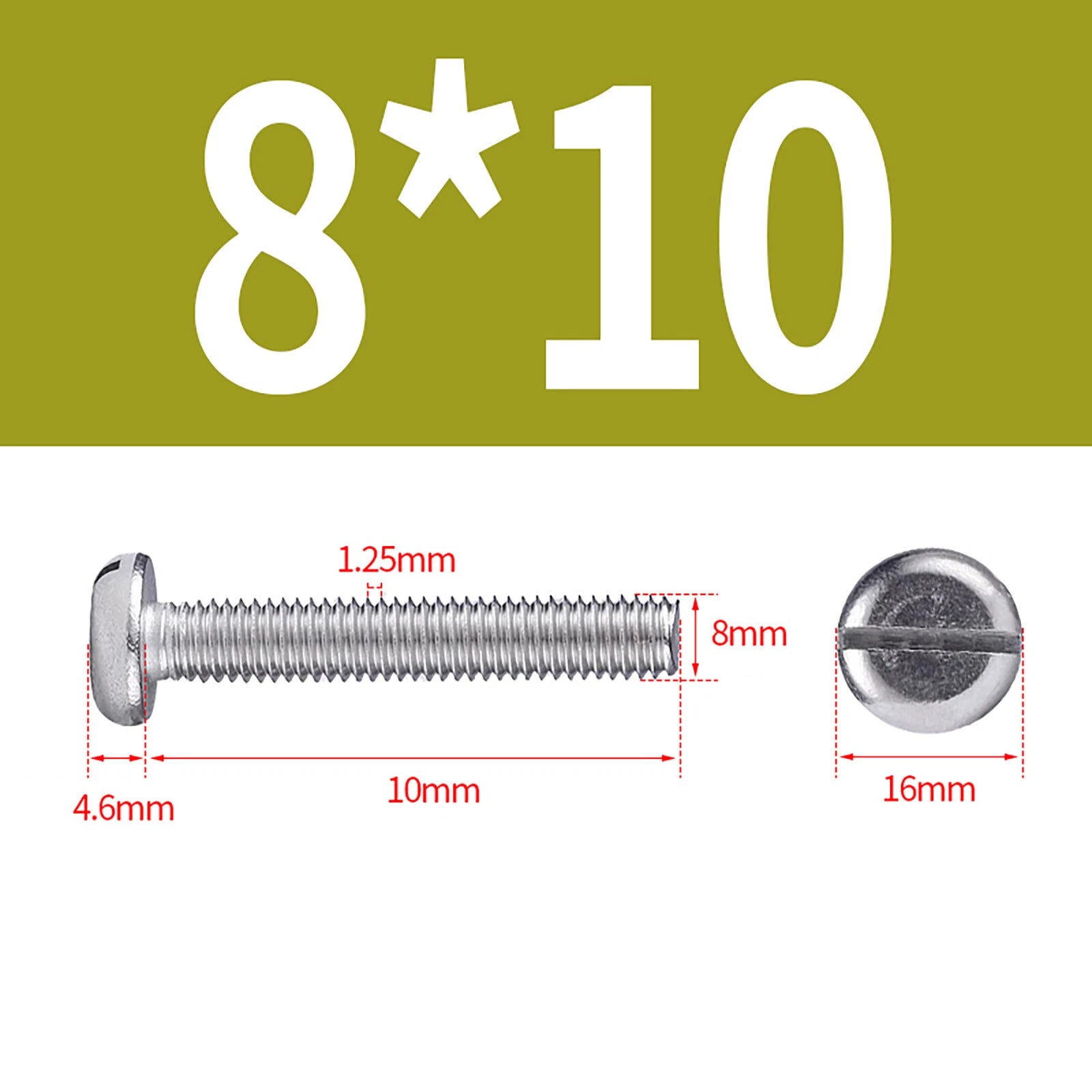 M1.6 to M10 Slotted Cheese Head Machine Screws | A2 Stainless Steel DIN 84