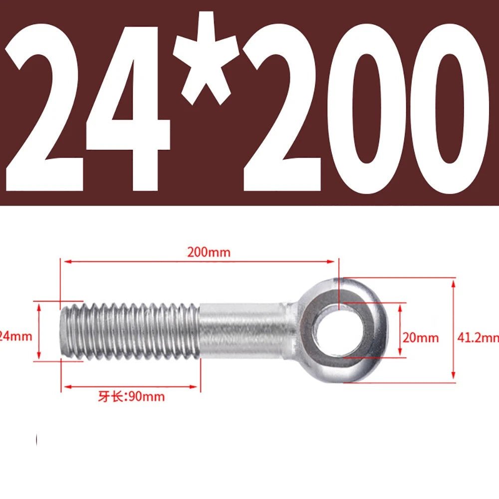 M5 - M24 A2 304 Stainless Steel Partially Threaded Forged Eye Bolts with Rings for Wire Rope & Hanging - HomeDIYer