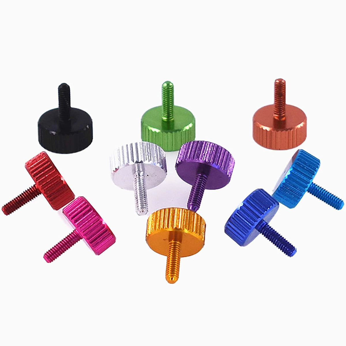 Colorful Thumb Knurled Screws M2.5 M2.6 M4 — Hand Tighten Knob Bolts