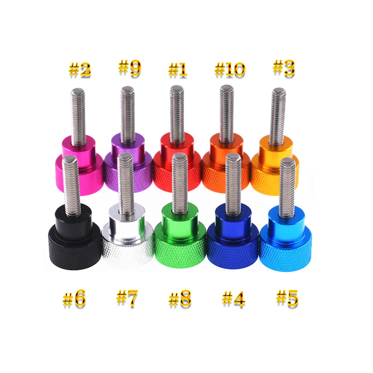 Knurled Hand Thumb Screws Alu Grip Knob Stainless 75mm Long M5M6M8M10 UNC DIY PC