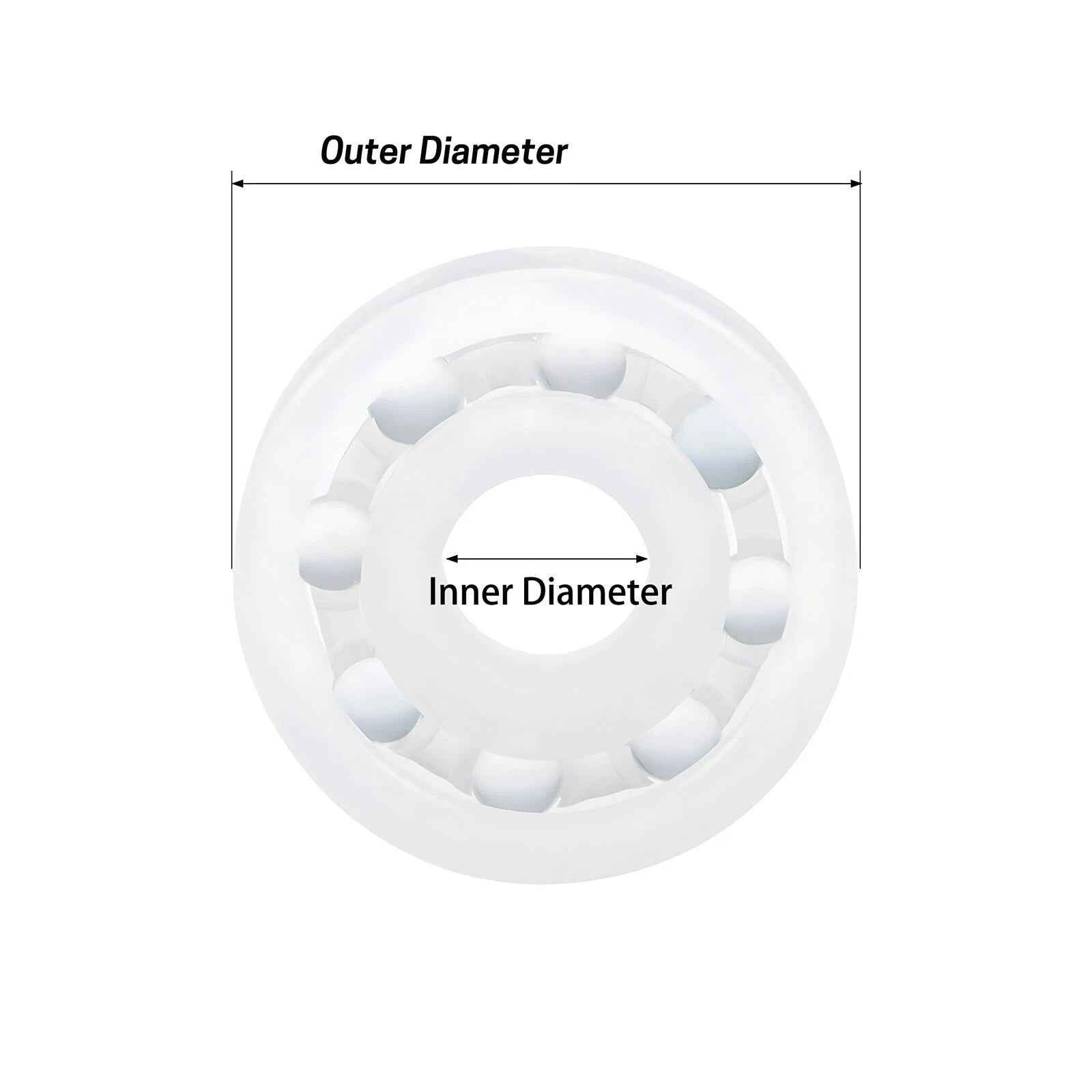 PP Nylon Plastic Precision Ball Bearing Glass Ball Bearings 608 626 6000 - 6006
