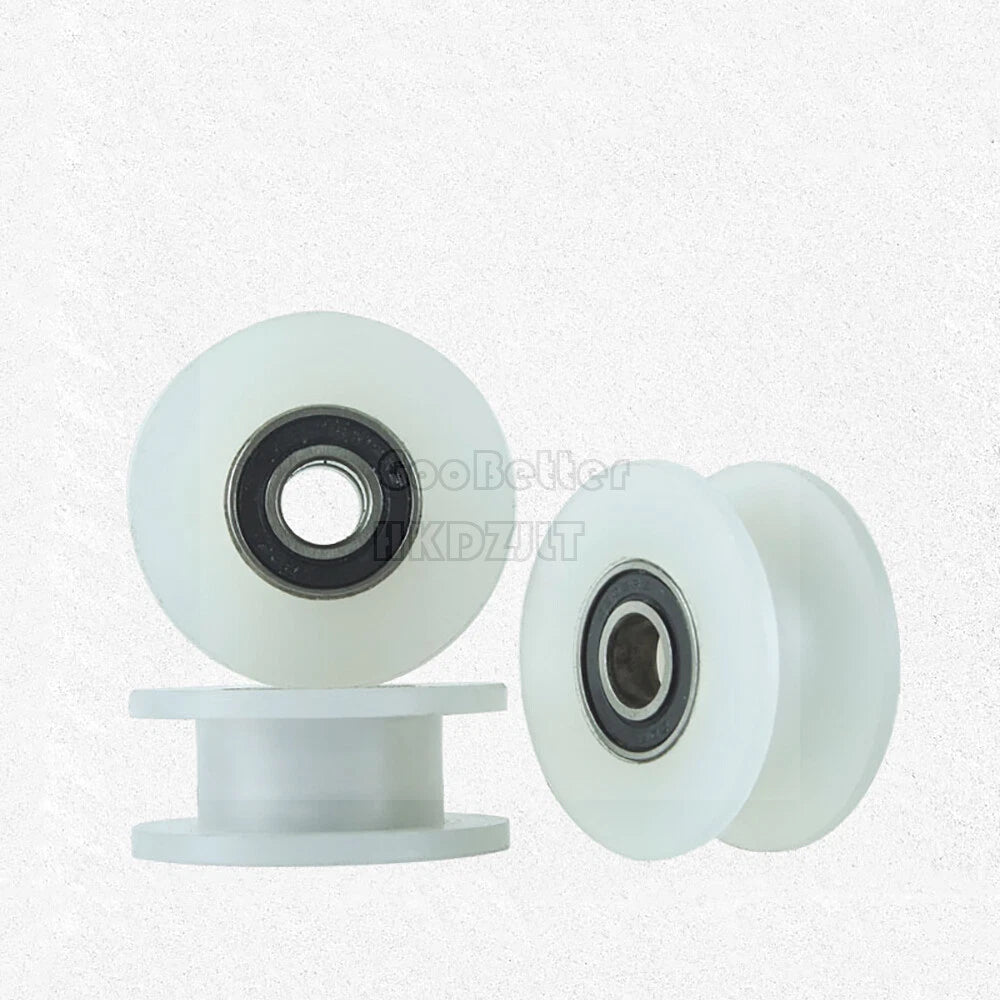 U-V-H Groove Nylon Pulley Wheel Bearing Embedded Guiding Rail Sliding Door