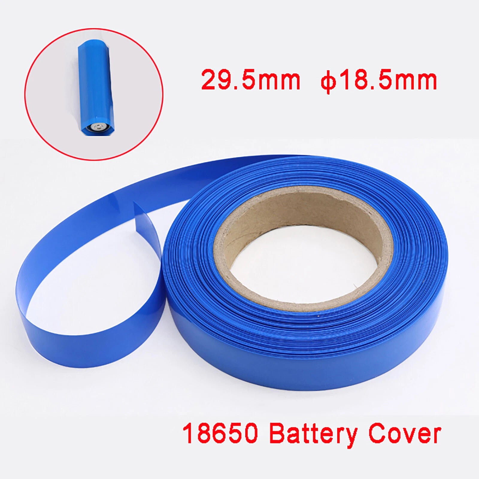 PVC Heat Shrink Tubing 29.5mm Flat Width (Ø18.8mm Recovered) — 22 Colors, 1m–200m