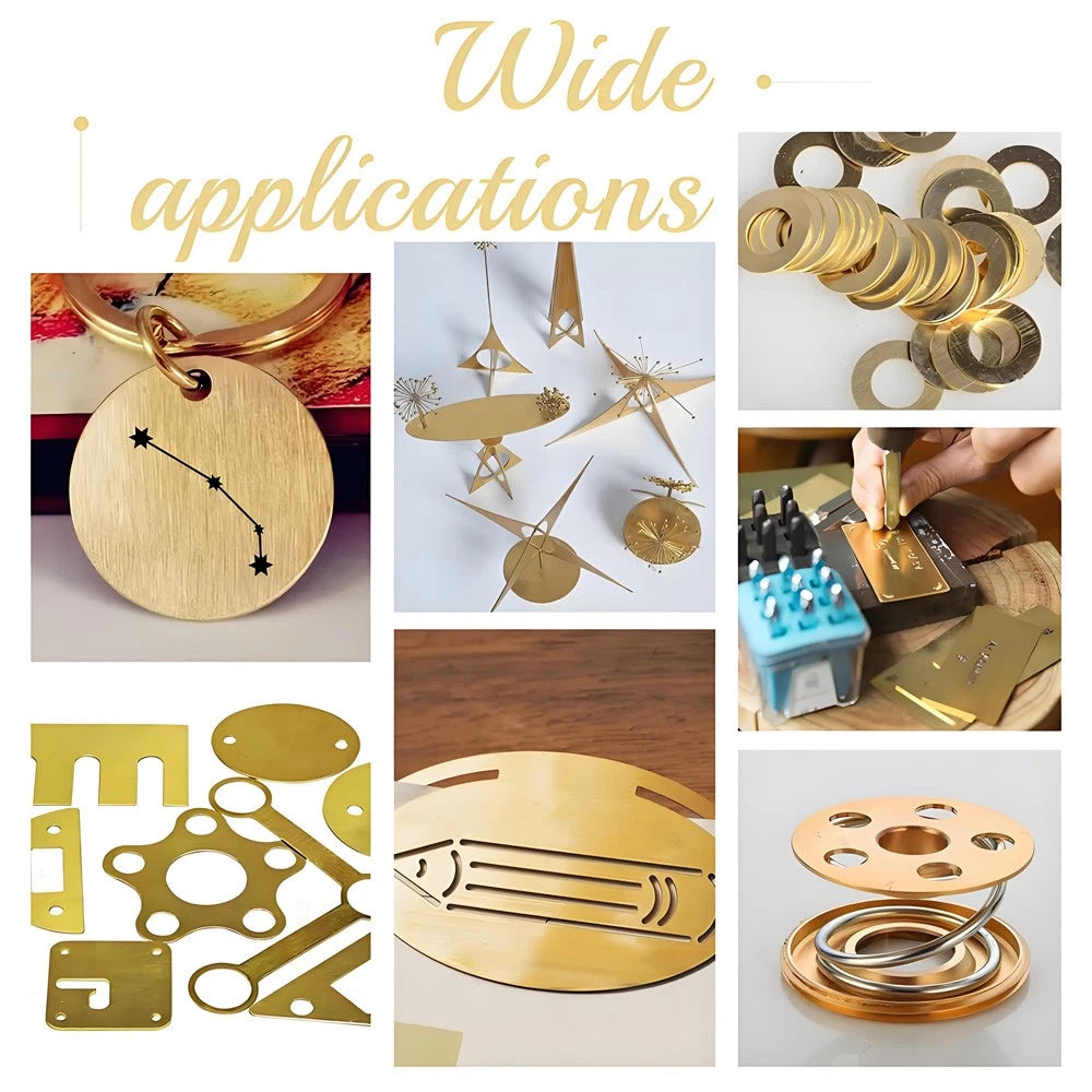 H62 Solids Brass Discs Blanks Metal Round Sheets OD 50-300mm Thick 0.5mm 1mm- 5m