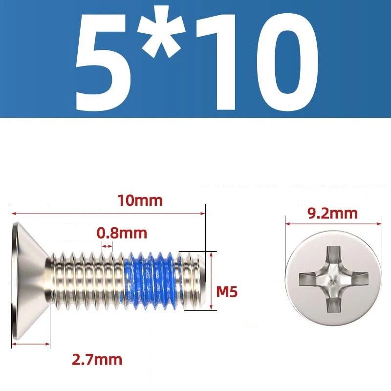 M1.2–M6 Phillips Flat Head Machine Screws | Carbon Steel | Black & Nickel Plated - HomeDIYer
