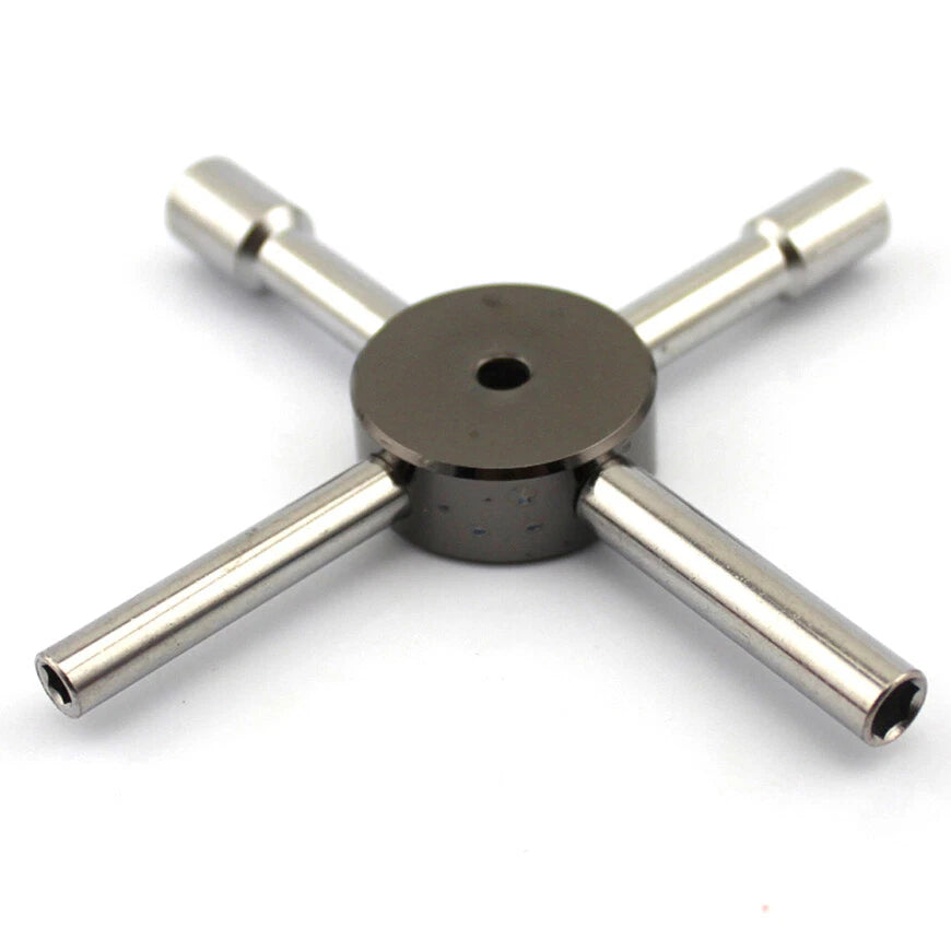 4 Way Wheel Nut Cross Wrench Socket Spanner RC Model Car - 4mm, 5.5mm, 7mm, 8mm