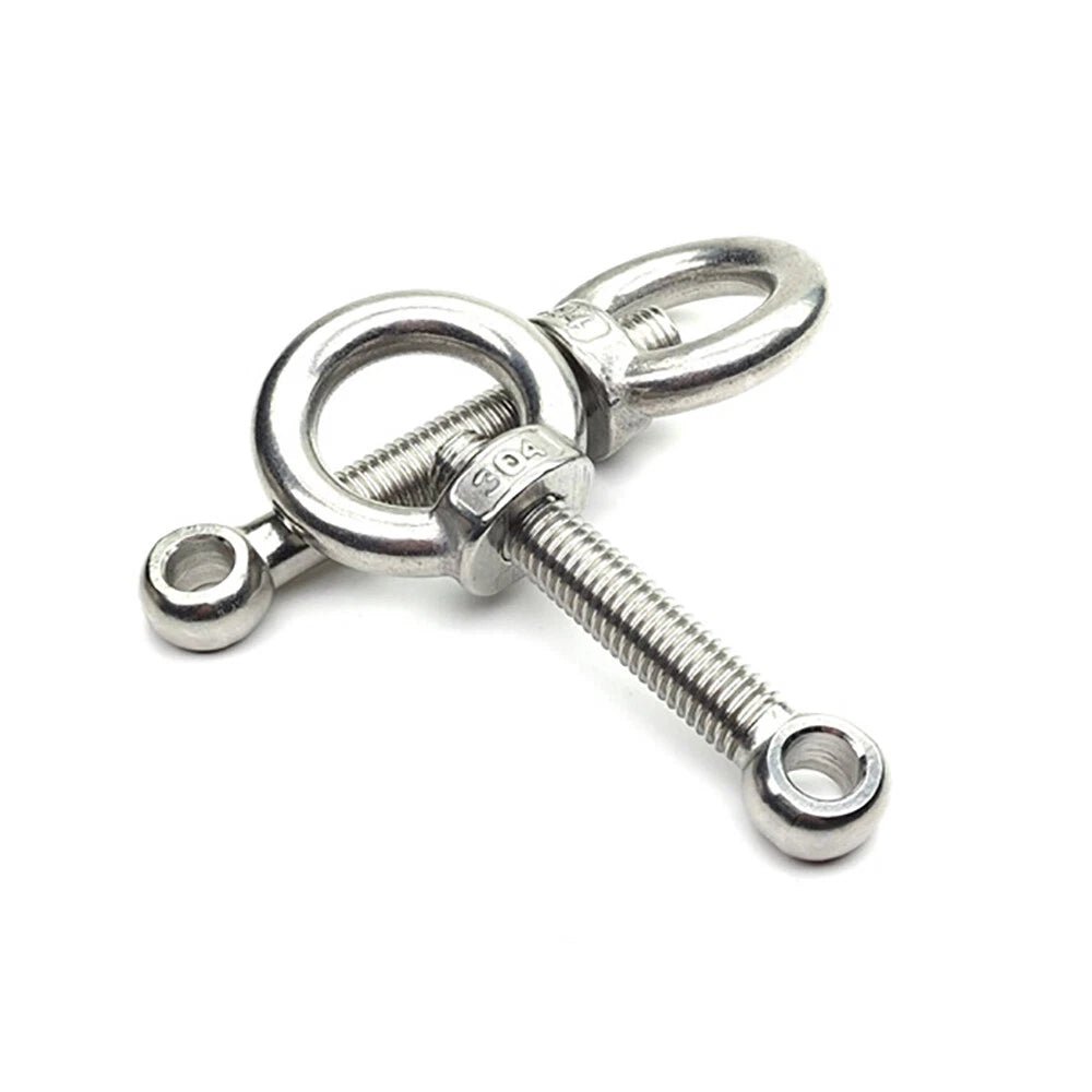 M6 M8 M10 M12 Stainless Steel A2 Lifting Eye Bolts & Eye Nuts Set - HomeDIYer