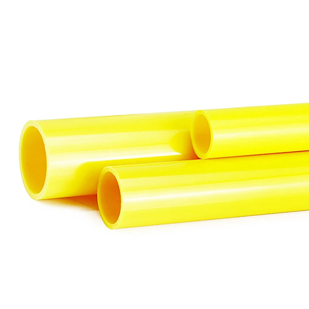 Yellow PVC Pipe Round Tube 20–50mm | Rigid Tubing 500mm | Aquarium & DIY