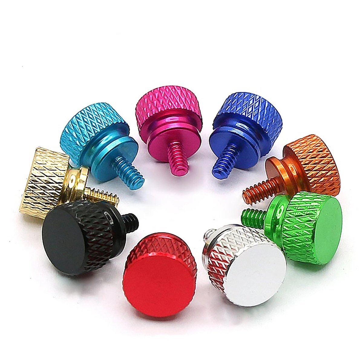 6 - 32 x 1/4" Aluminum Knurled Thumb Screws for PC Case & DIY Builds - HomeDIYer