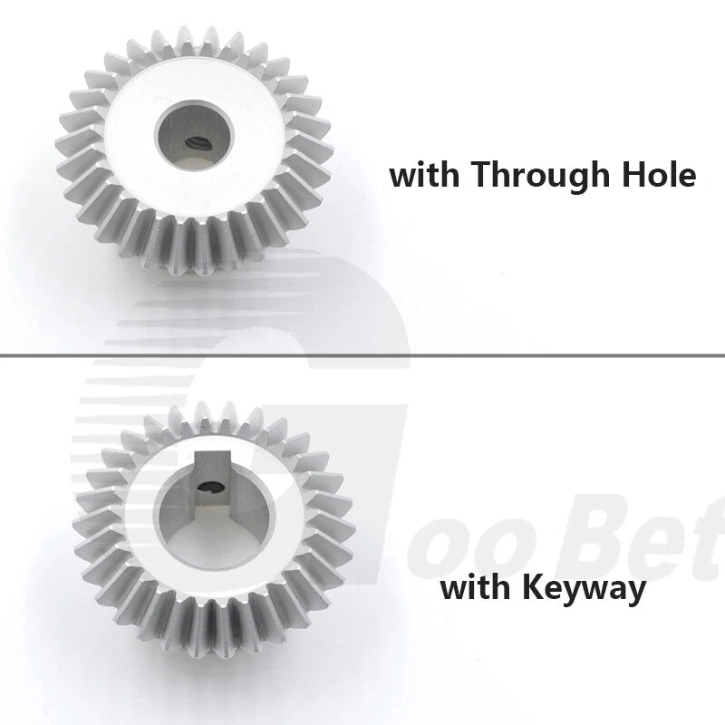 Bevel Gear Set Module 1 Aluminium 1:1 Pairing 15 - 30 Tooth Miter Gear Precision