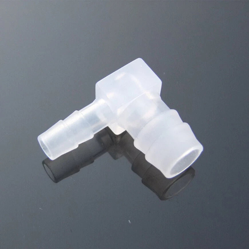90 Degree Elbow Plastic Barbed Joiner Reducer Connector Pipe Hose Joiner Fitting