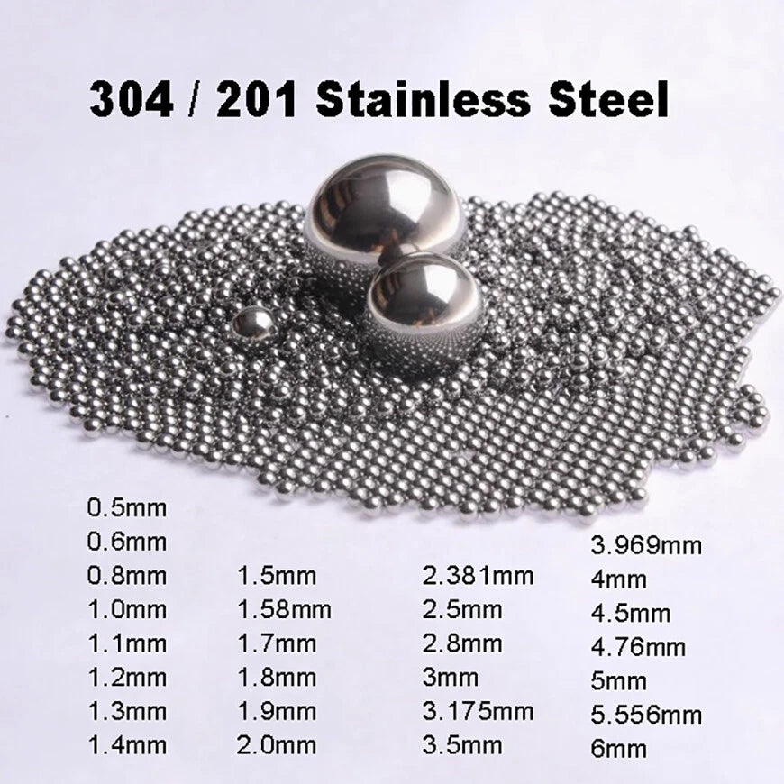 Solid 304-201 Stainless Steel Ball Bearings Precision Bearing Balls 0.5mm- 6mm