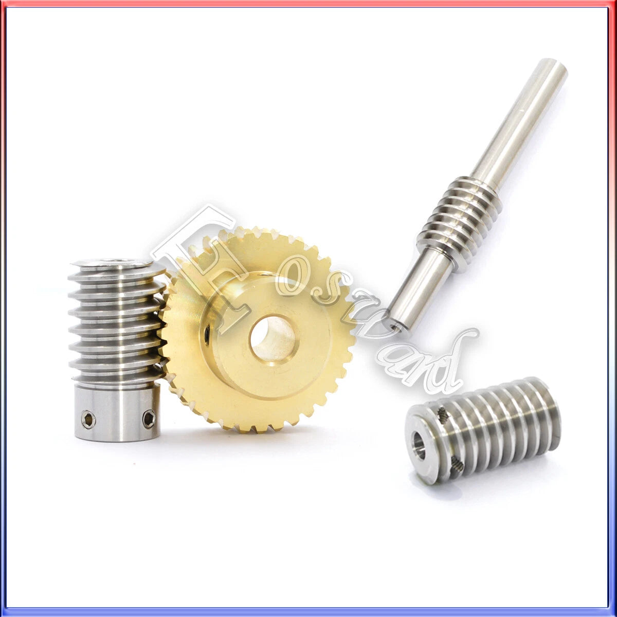 Worm Gear Set 0.5/0.8/1/1.5 Mod Rod Shaft Gear Wheel Reduce Transmission Part