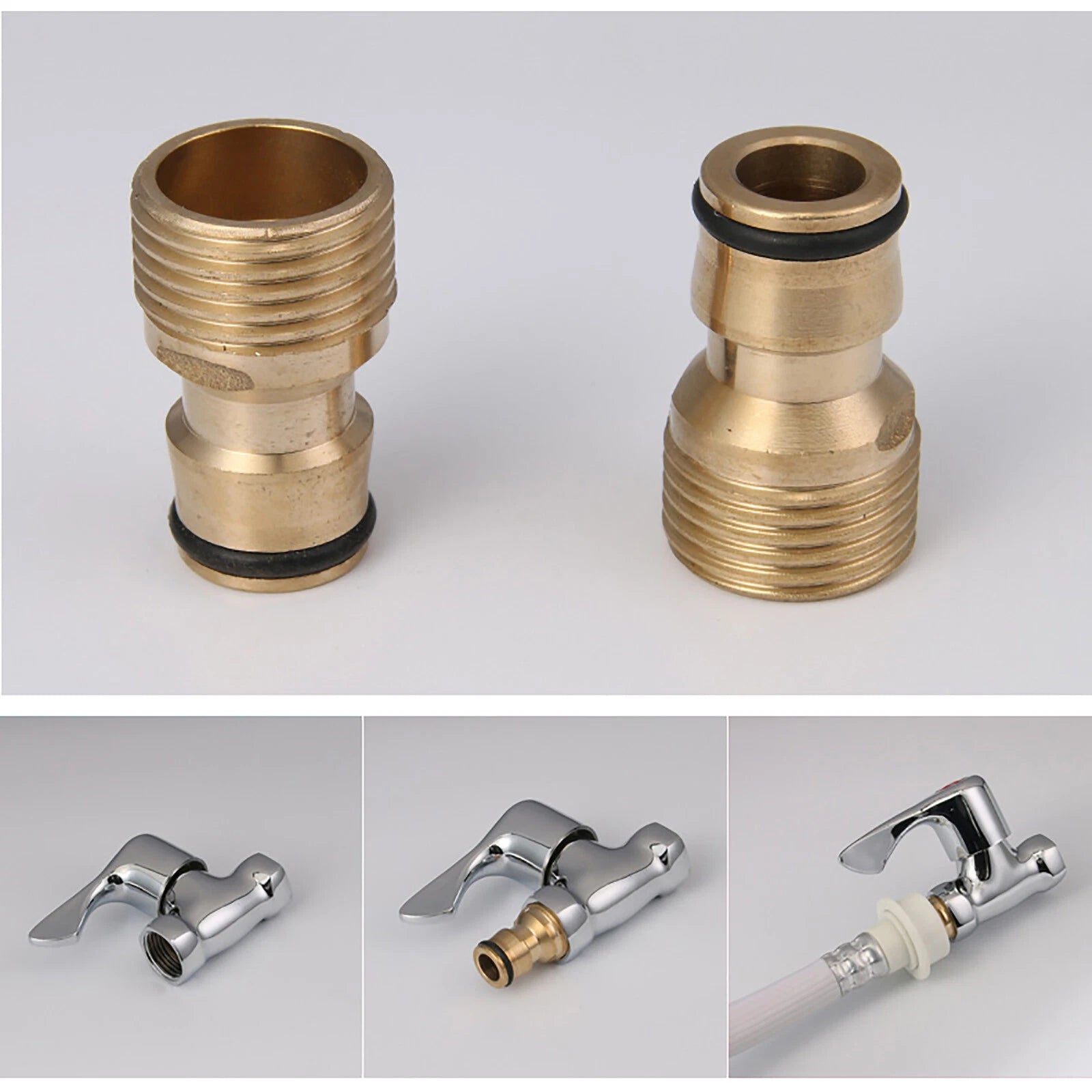 Garden Kitchen Water Faucet Adapter Tap Connector Universal Hose Pipe Fitting