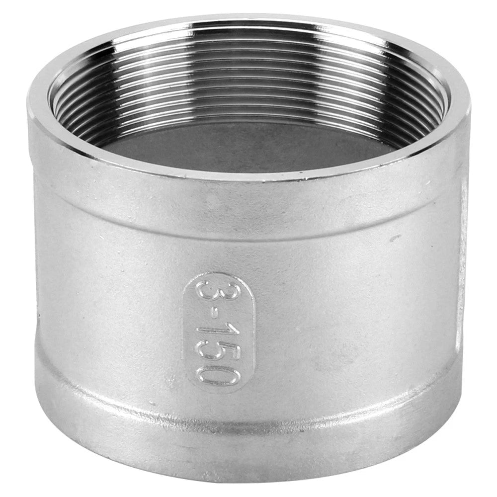 BSP Female Threaded Pipe Reducer Coupling — Stainless Steel A2, 1/2" to 4"