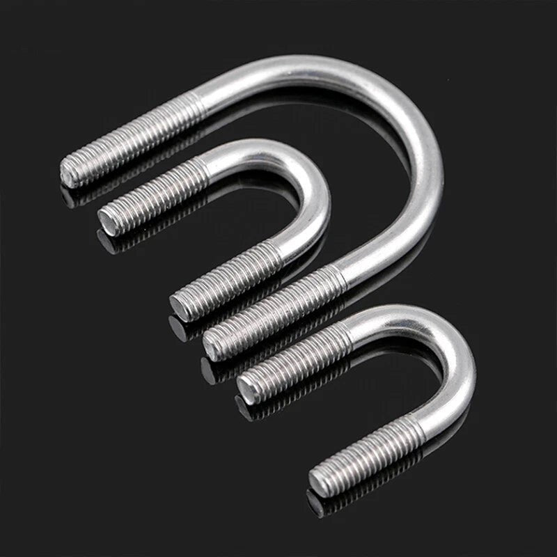 M6 Round Bend U - Bolt – A2 Stainless Steel, 14mm to 114mm, 1/3/5/10/15 Pack - HomeDIYer