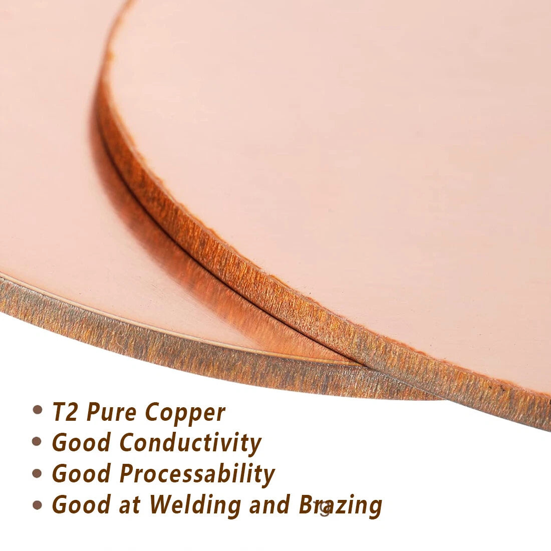 Solid Pure Copper Discs Blanks Round Plate Metal Sheet 10-300mm OD 1mm-6mm Thick