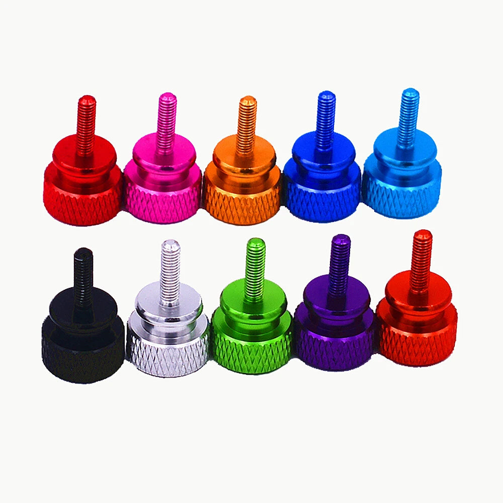 Set Screws M3 *10mm Aluminium Knurled Thumb Screw Flat Thumb Screws Computer DIY