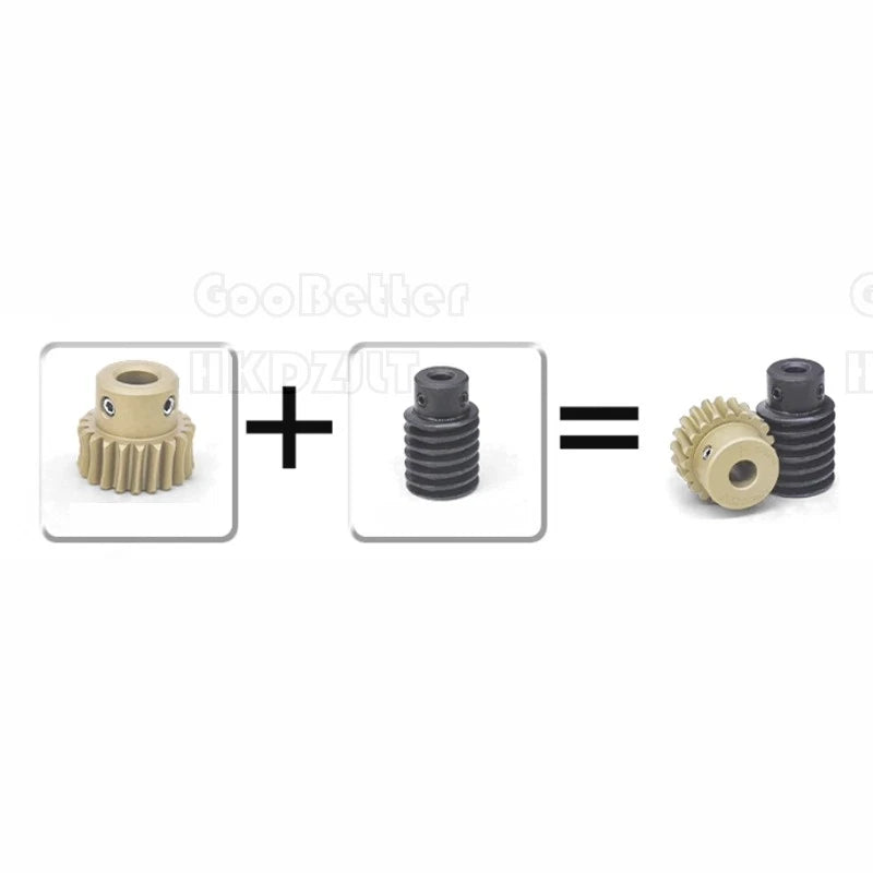 1 Module 45 Steel Worm Shaft & Brass Worm Gear Wheel 25 Tooth Transmission Gear