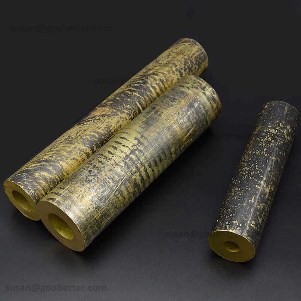 Bronze Brass Round Tube — OD 25mm–80mm, ID 15mm–60mm, Length 100mm