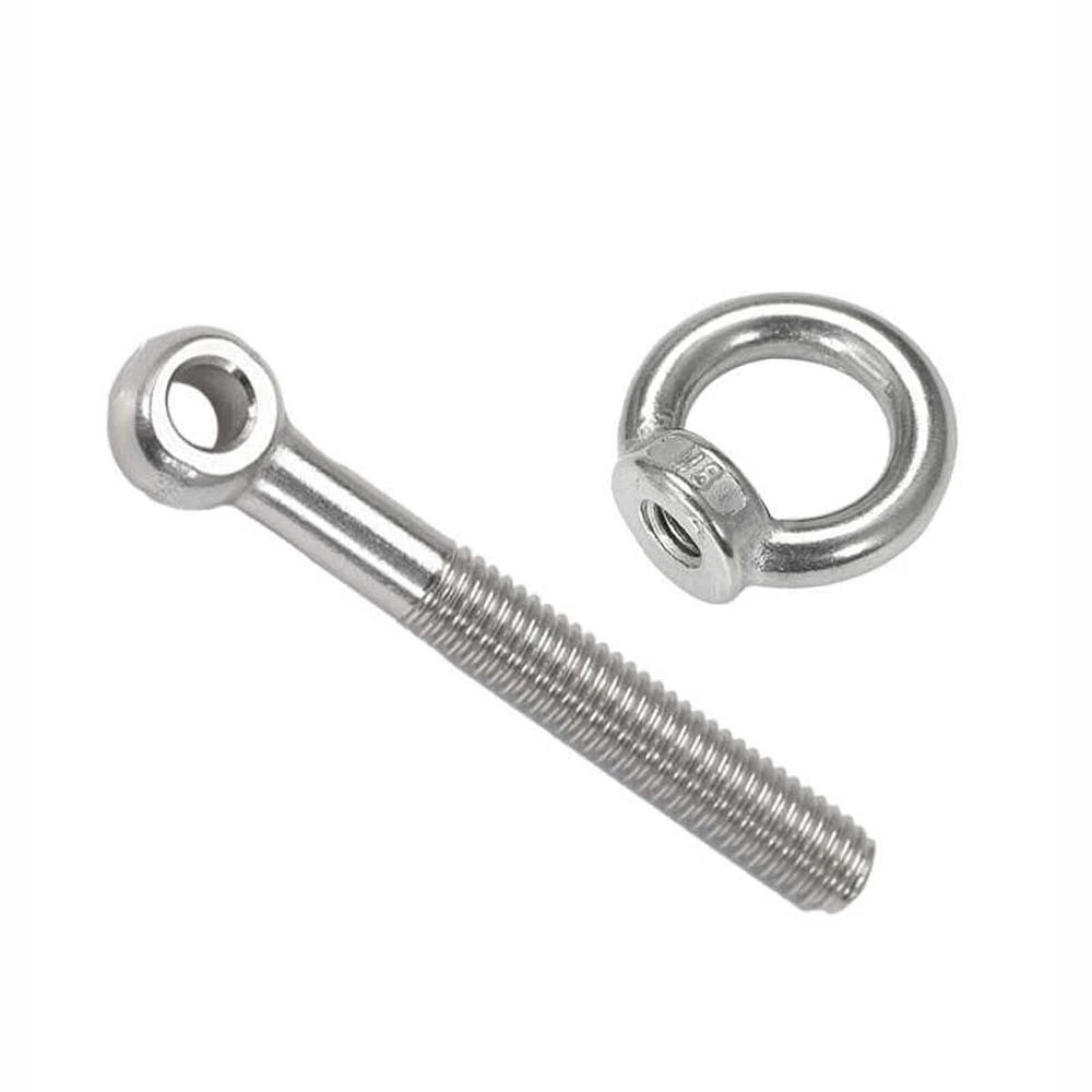 A2 Stainless Steel Eye Bolts with Nut — M5 M6 M8 M10 M12 Threaded Ring Screws - HomeDIYer