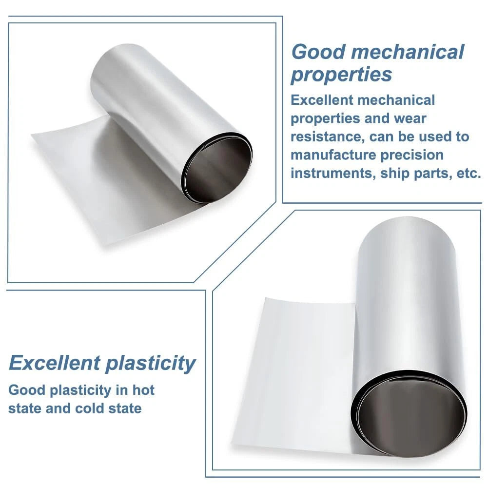 304 Stainless Steel Thin Plate Band Foil Sheet 0.05mm - 1mm Metal Strip Roll