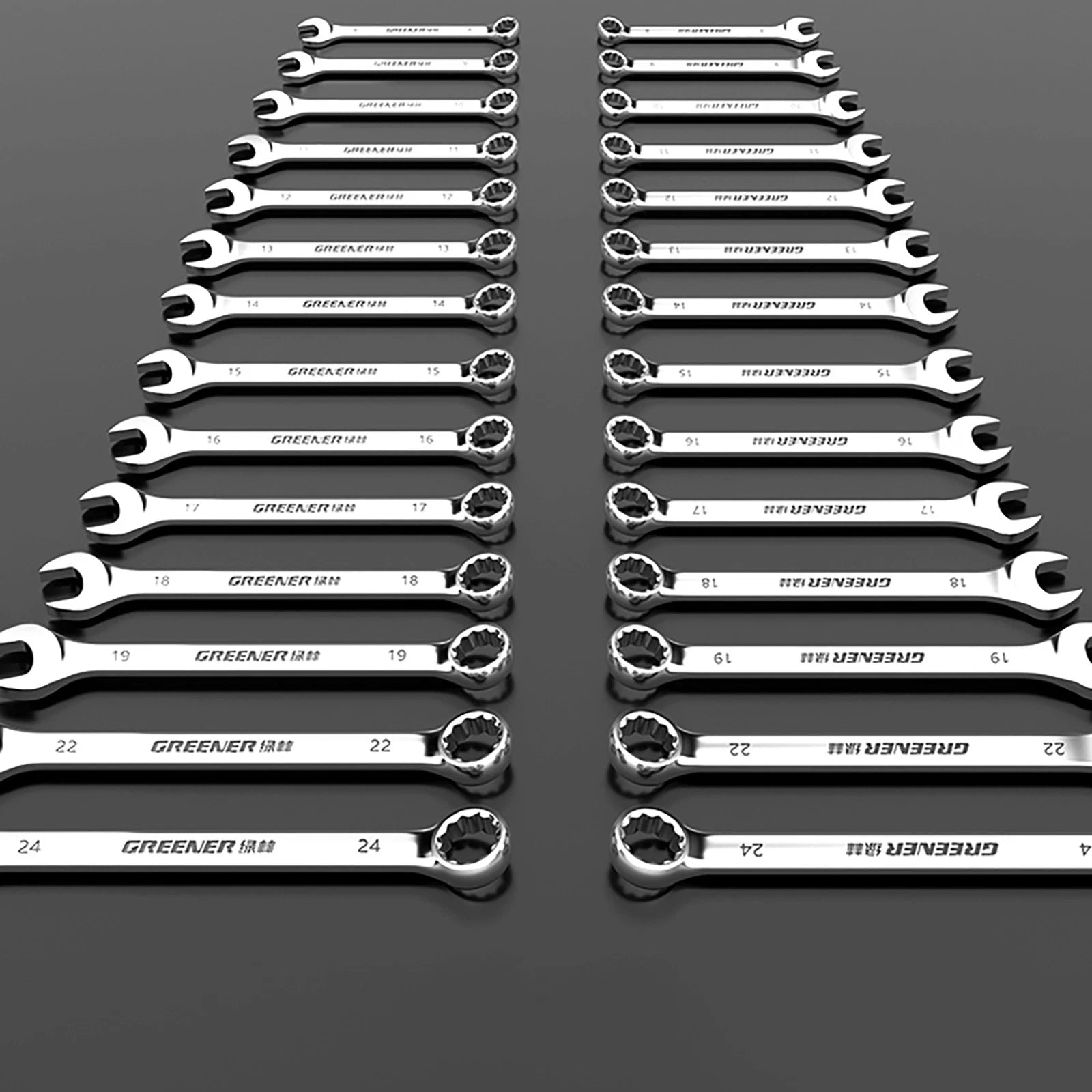 Spanner Combination Wrench CRV Open Ended Round Fixed Head Spanners 6mm - 30mm
