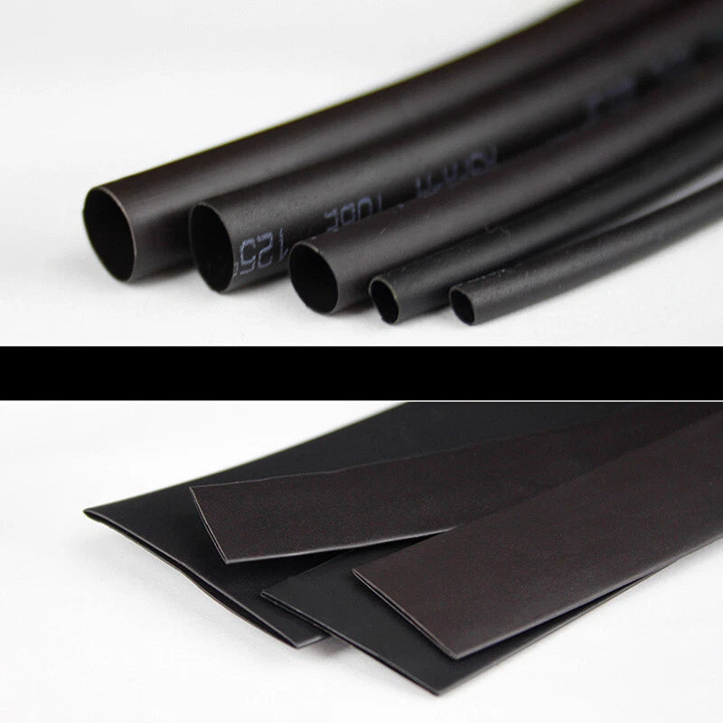 Black Heat Shrink Tubing 2:1 Ratio | 0.6mm–28mm | Electrical Cable Sleeving