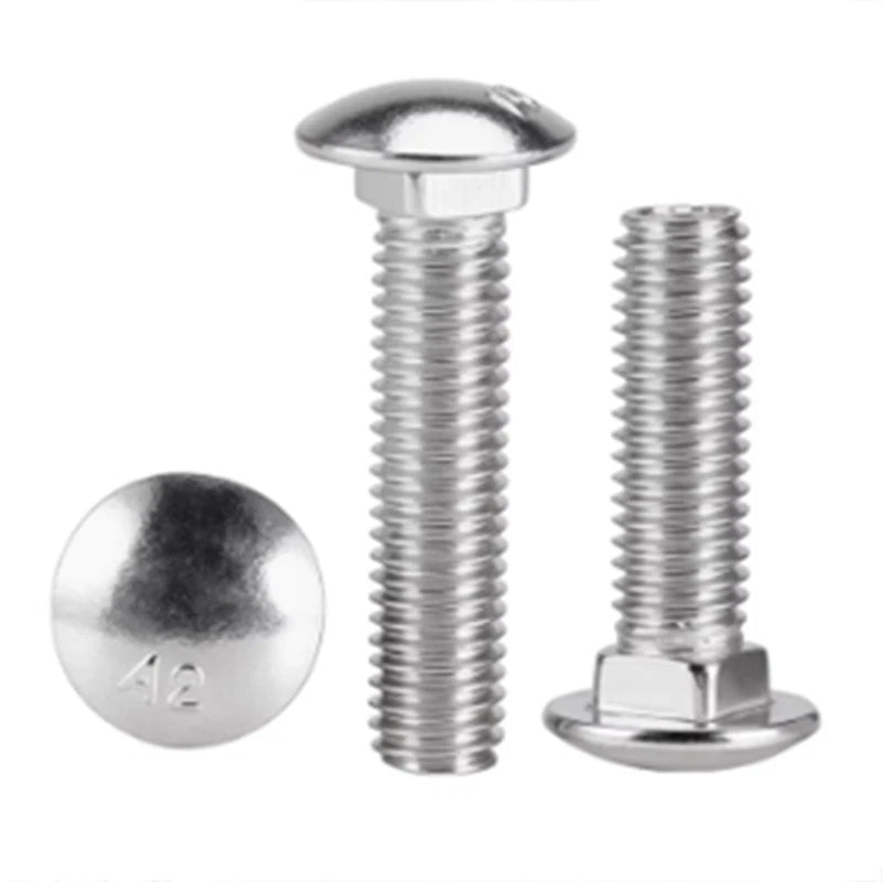 M3 M4 M5 M6 Carriage Bolts – A2-70 Stainless Steel Cup Square Domed Screws