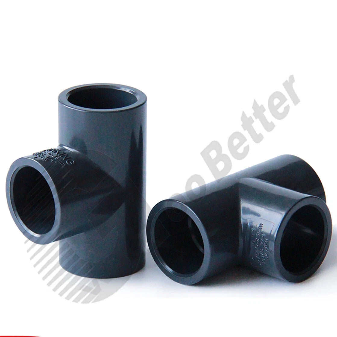 Tee Connectors Grey UPVC Fittings Φ20mm Φ25mm ~ Φ110mm UPVC Slip 3 Way Tee