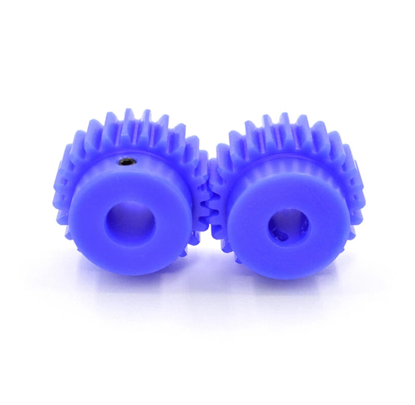 Blue Nylon Spur Gears 1/1.5/2/3Mod Transmission Gear 12-60T With Step Motor Gear