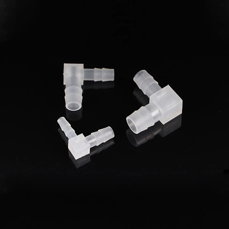 L-Shaped Reducer Elbow Hose Connector — Plastic Tube Fitting for Air & Water Lines