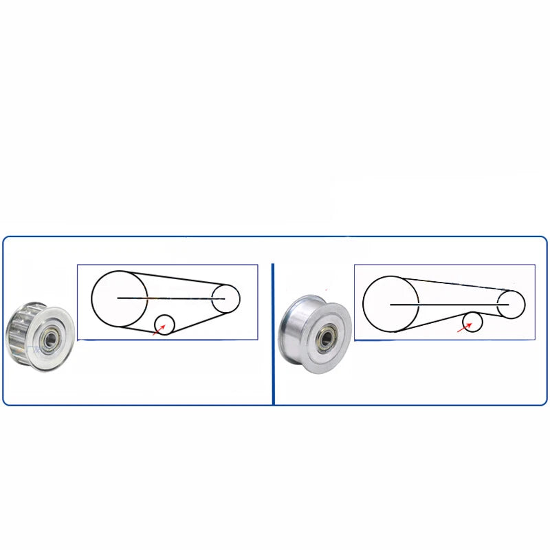 HTD-8M Timing Belt Smooth Tooth Idler Drive Pulley 15 16 20 24 25 30 Tooth