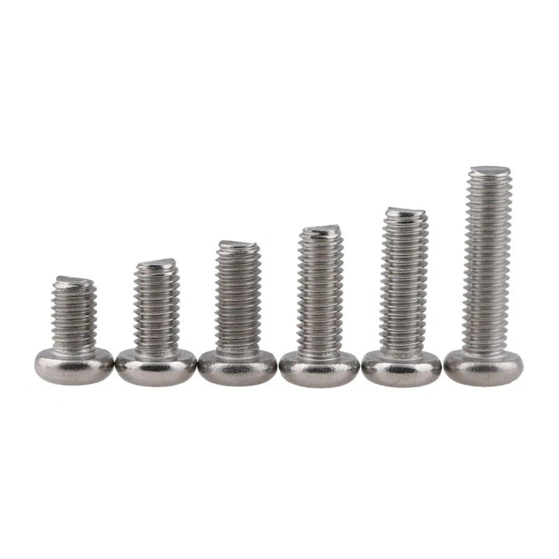 M1.4–M5 Round Head Phillips Machine Screws, Nickel Plated Metric Bolts