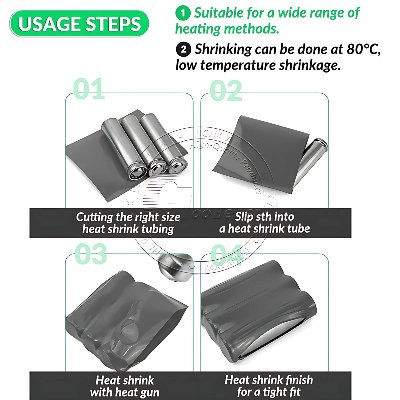 PVC Heat Shrink Tubing for RC Battery Packs — 17mm to 300mm Wide, Grey