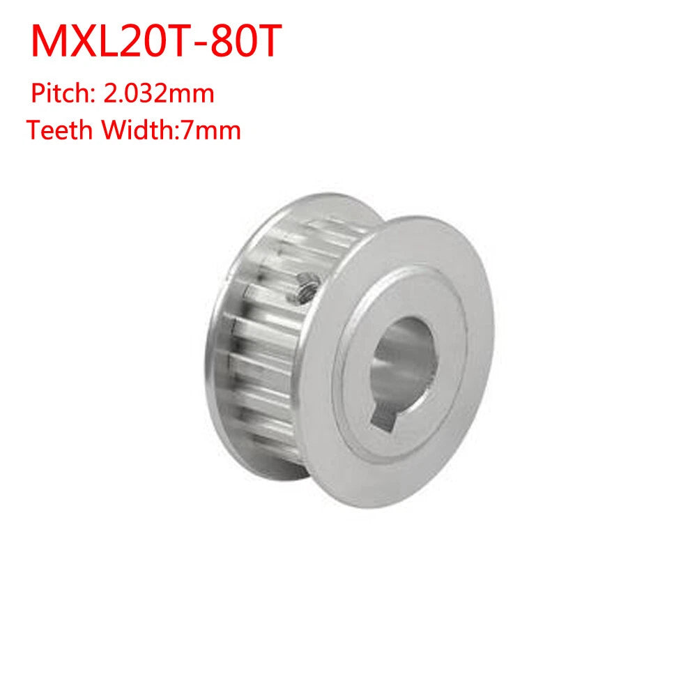 MXL 20-80Teeth Timing Belt Pulleys Pitch 2.032mm AF-type With Keyway Width 7mm