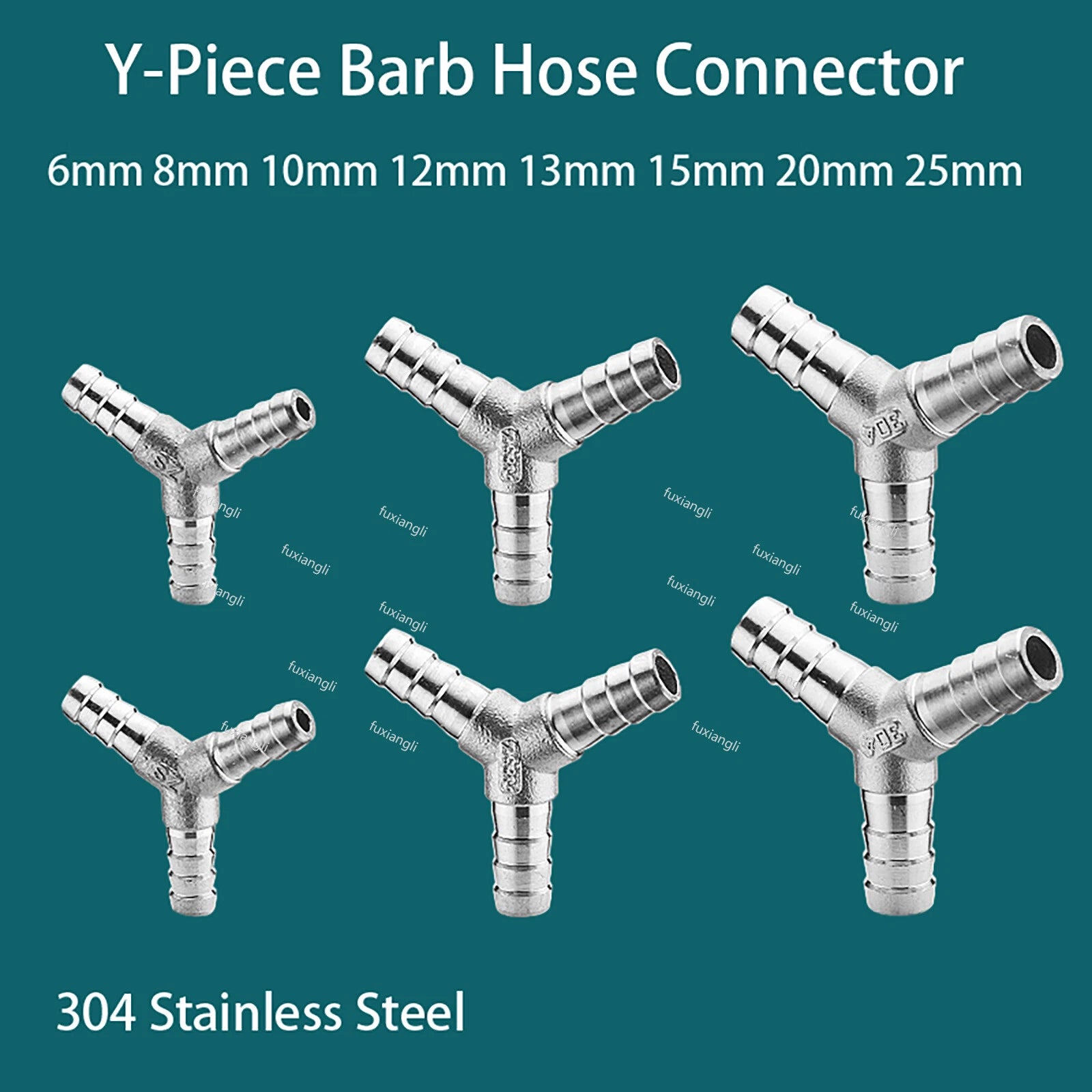 Stainless Steel Barbed Tee & Y Hose Fitting — T-Type & Y-Type, Φ6mm–Φ25mm