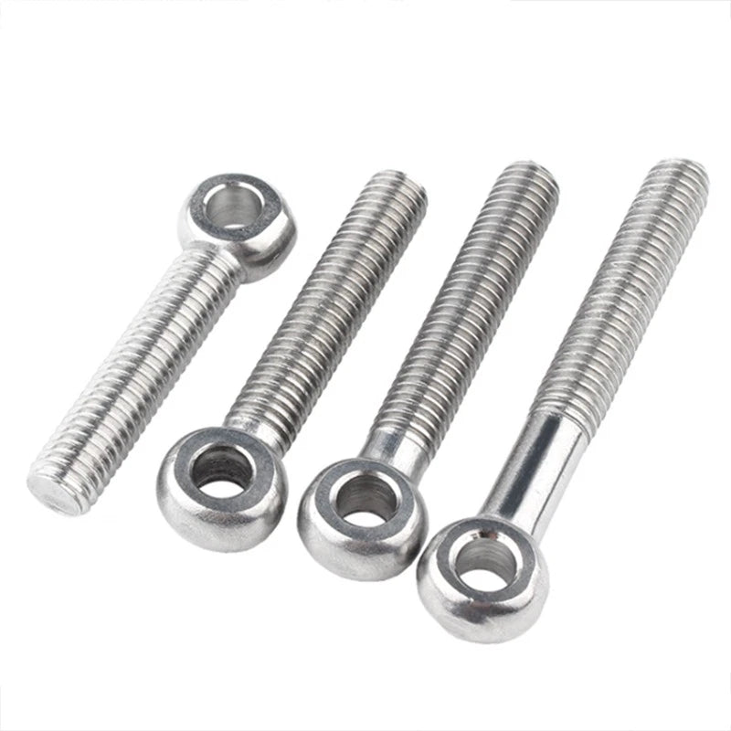 M14 Eye Bolts 304 Stainless Steel — Threaded Ring Hanging Screws for Catenary Wire & Rigging - HomeDIYer