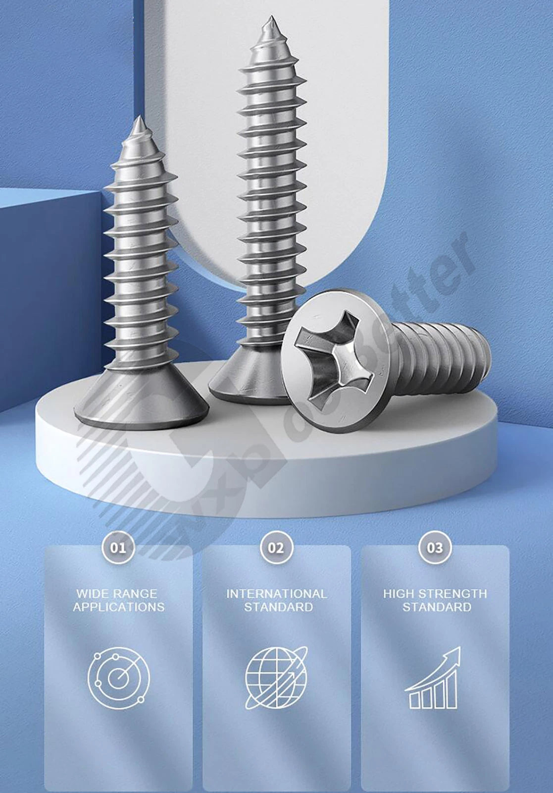 M1, M1.2, M1.4, M1.7, M2, M2.2, M2.6 Countersunk Self-Tapping Screws – 304 Stainless Steel