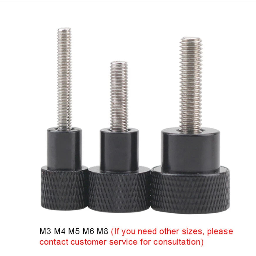 M6*12~100mm Knurled Thumb Screws High Type Hand Grip Knob Bolts Aluminum Handle