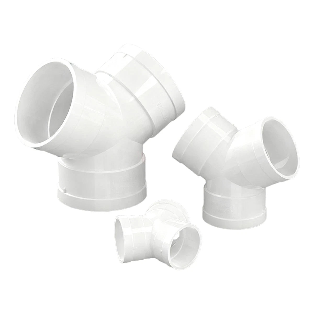 PVC Y Piece Ducting Ventilation Tube Connection Extractor Fan Vent Pipe Fittings