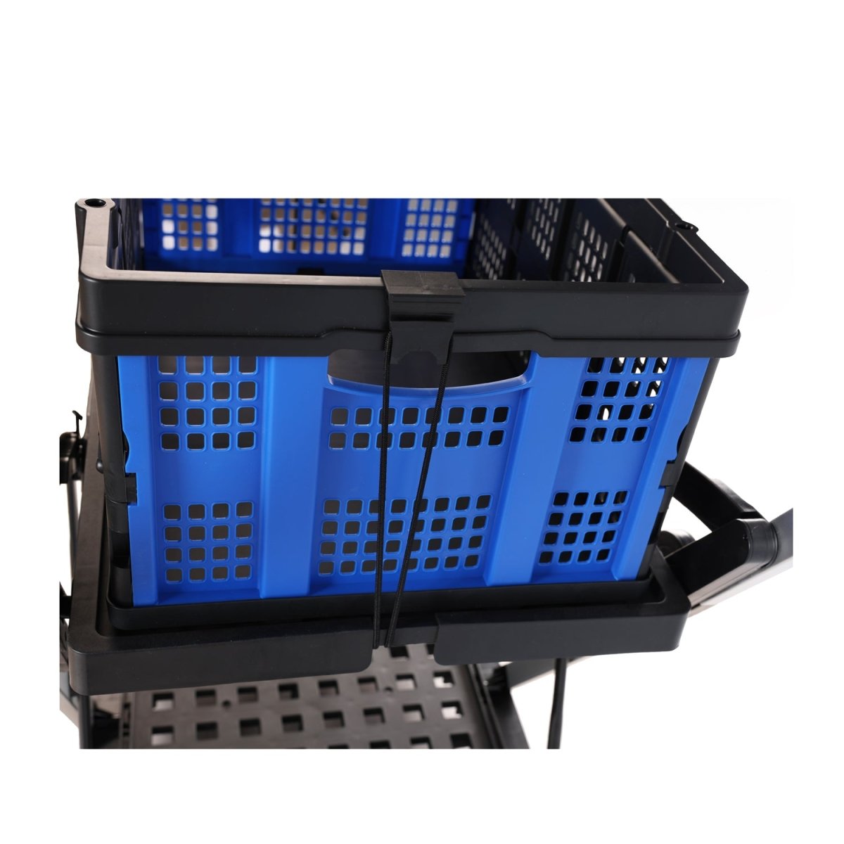 Folding service cart with wheels double - decker, shopping, library, office warehouse moving carts - HomeDIYer