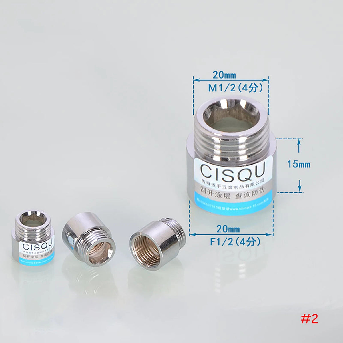 1/2" BSP Male-Female Brass Tap Extension Fitting | Threaded Pipe Connector
