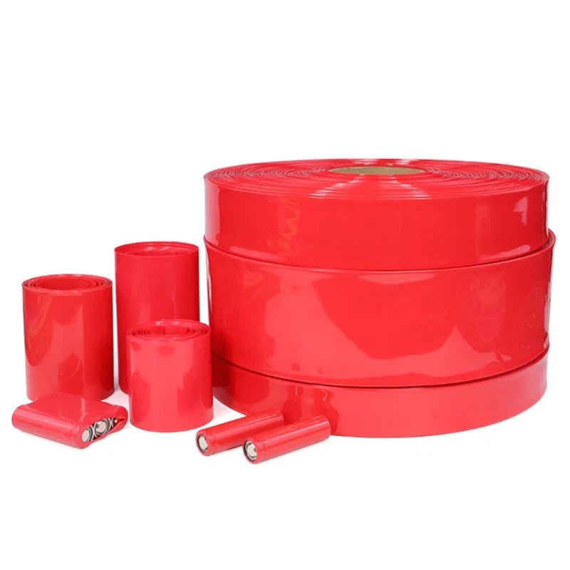 PVC Heat Shrink Tubing Red — 7mm to 280mm Flat Width, Battery & Wire Insulation Sleeve - HomeDIYer