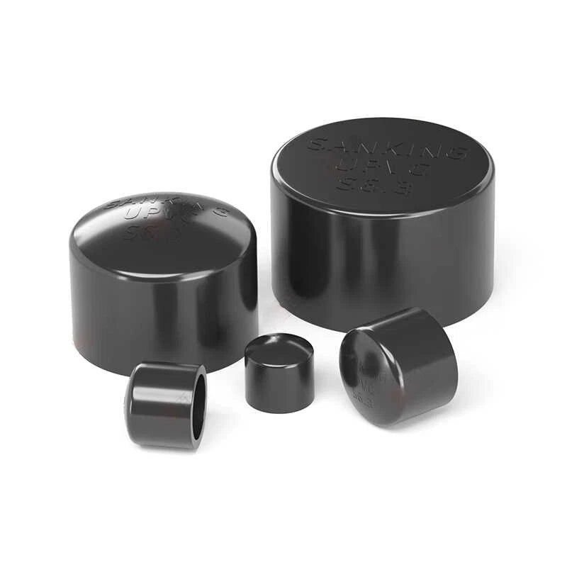 UPVC Cap End Caps Plug Blanking ø20~110mm Dark Grey Adhesive Drain Pipe Fittings