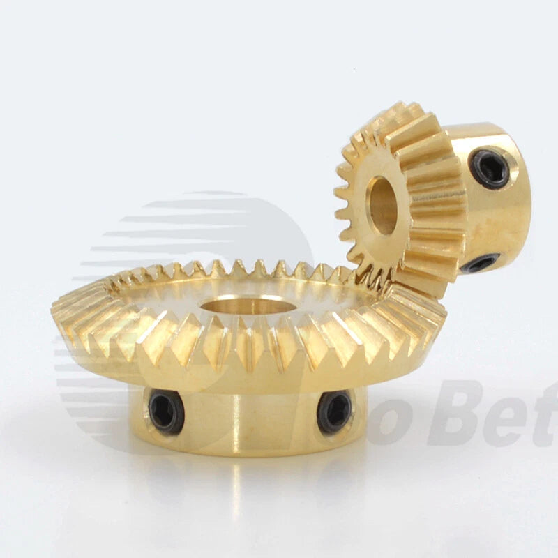 Bevel Gear Module 1 Brass 15/20/30/40 Tooth 90° 1:2 Pairing Miter Gear Precision