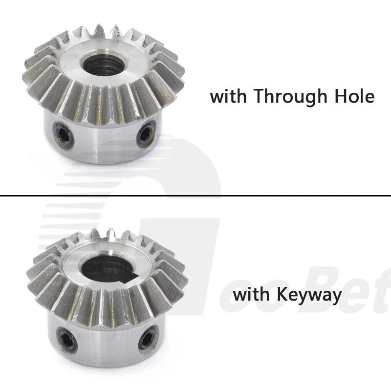 Mod 1.5 Bevel Gear 40Cr Chrome Steel Miter Gear Ratio 1:1 20 Tooth Bore 8mm-16mm