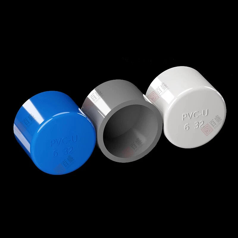 UPVC PVC Cap End Caps Plug Blanking I.D. 20mm-200mm Adhesive Drain Pipe Fittings